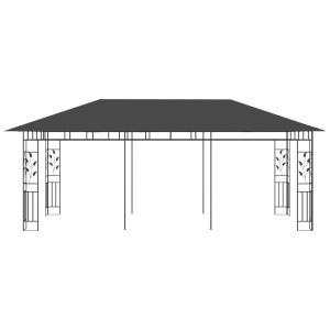 Pavilion cu plasă anti-țânțari, antracit, 6 x 3 x 2,73 m - Img 3