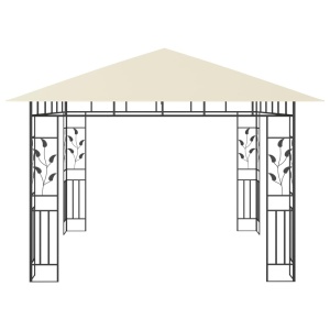 Pavilion cu plasă anti-țânțari, crem, 3x3x2,73 m, 180 g/m² - Img 4