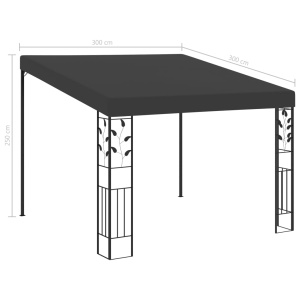 Pavilion de perete, antracit, 3 x 3 x 2,5 m - Img 5