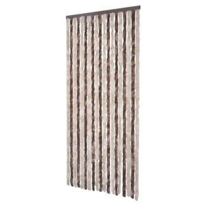 Perdea pentru insecte, bej și maro deschis, 90x220 cm, Chenille - Img 3