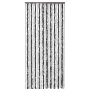 Perdea pentru insecte, gri și alb, 100x220 cm, Chenille - Img 4