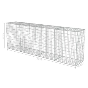 Perete gabion cu capace, 300x50x100 cm, oțel galvanizat - Img 5