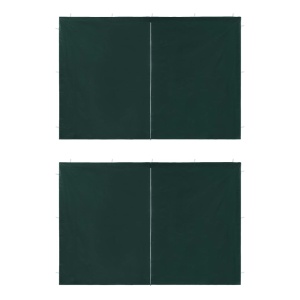 Perete lateral cort petrecere, 2 buc., verde, PE, cu fermoar