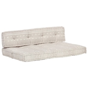 Pernă pentru canapea din paleți, maro deschis, textil, petice - Img 11