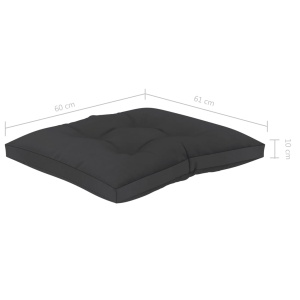 Perne de canapea din paleți, 2 buc., negru, material textil - Img 11