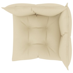 Perne de canapea din paleți, 3 buc., crem, material textil - Img 4