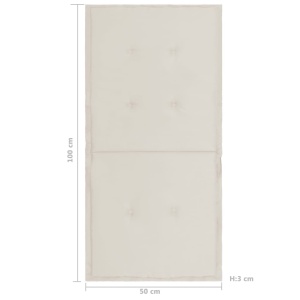 Perne de scaun de grădină, 2 buc., crem, 100 x 50 x 3 cm - Img 6
