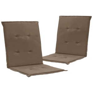 Perne scaun de grădină, 2 buc., gri taupe, 100 x 50 x 3 cm