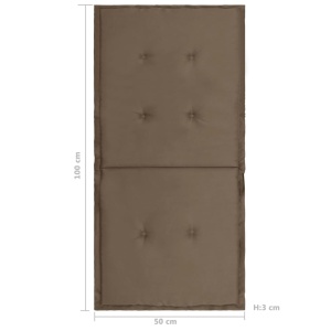 Perne scaun de grădină, 2 buc., gri taupe, 100 x 50 x 3 cm - Img 6