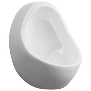 Pisoar de perete cu supapă pentru spălare, alb, ceramică - Img 4