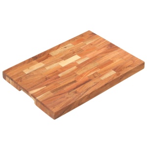 Placă de tocat, 50x35x4 cm, lemn masiv de acacia - Img 7