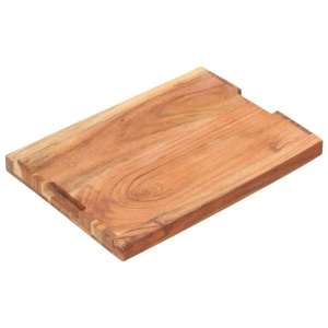 Placă de tocat, 50x35x4 cm, lemn masiv de acacia - Img 11