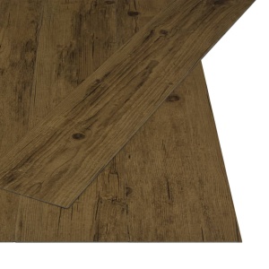 Plăci autoadezive pardoseală maro natural PVC 4,46 m² 3 mm - Img 2