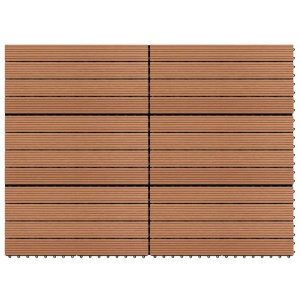 Plăci de pardoseală, 6 buc., maro, 60 x 30 cm, WPC, 1 m²
