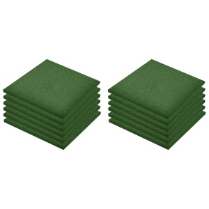 Plăci de protecție la cădere 12 buc, verde, 50x50x3 cm, cauciuc - Img 2