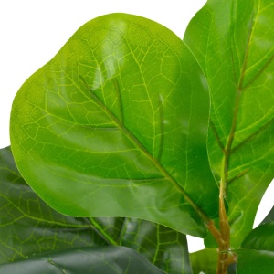 Plantă artificială ficus cu ghiveci, verde, 45 cm - Img 2
