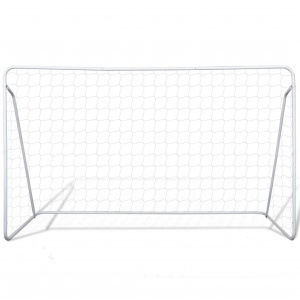 Poartă de fotbal din oțel calitate superioară set 240 x 90 x 150 cm - Img 2