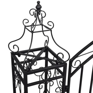 Poartă de grădină ornamentală, fier forjat, 122 x 20,5 x 134 cm - Img 4