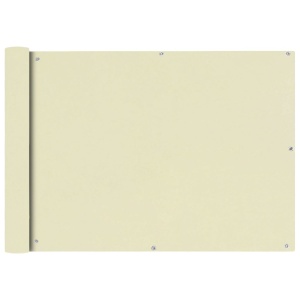 Prelată balcon din material textil oxford, 75 x 600 cm, bej