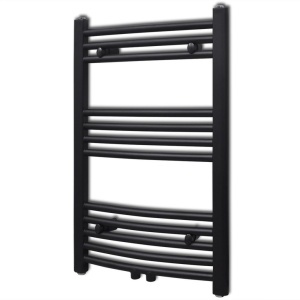 Radiator port-prosop incălzire baie, curbat, 500 x 764 mm, negru