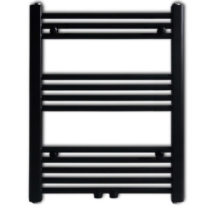 Radiator port-prosop incălzire centrală baie, drept, 600x764 mm, negru - Img 2