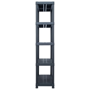 Raft de depozitare, negru, 80 x 40 x 180 cm, plastic, 250 kg - Img 3