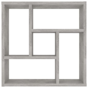 Raft de perete, gri beton, 45,1x16x45,1 cm, PAL - Img 4