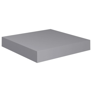Raft de perete suspendat, gri, 23x23,5x3,8 cm, MDF - Img 2