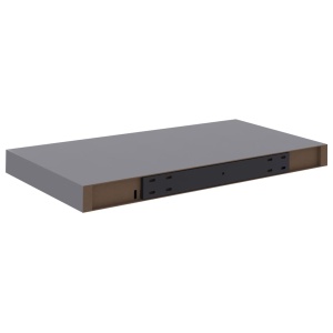 Raft de perete suspendat, gri, 50x23x3,8 cm, MDF - Img 5