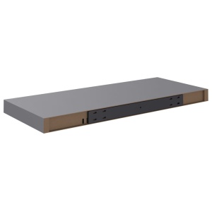 Raft de perete suspendat, gri, 60x23,5x3,8 cm, MDF - Img 6