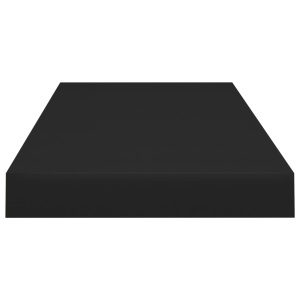 Raft de perete suspendat, negru, 60x23,5x3,8 cm, MDF - Img 8