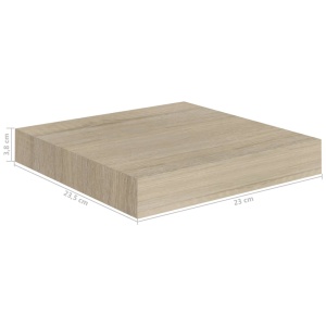 Raft de perete suspendat, stejar, 23x23,5x3,8 cm, MDF - Img 9