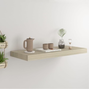 Raft de perete suspendat, stejar, 60x23,5x3,8 cm, MDF