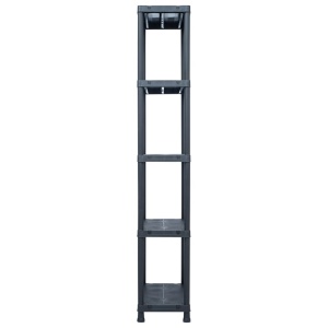 Rafturi de depozitare 2 buc. negru 60x30x180 cm plastic 125 kg - Img 4