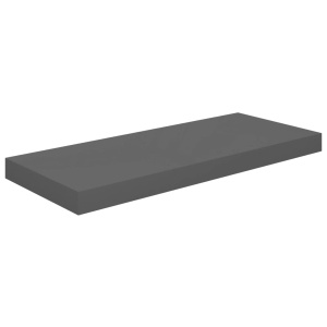 Rafturi de perete, 2 buc., gri extralucios, 60x23,5x3,8 cm, MDF - Img 4