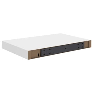 Rafturi de perete suspendate, 2 buc., alb, 40x23x3,8 cm, MDF - Img 7