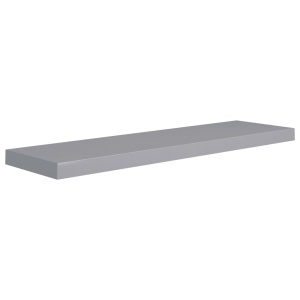 Rafturi de perete suspendate, 2 buc., gri, 90x23,5x3,8 cm, MDF - Img 4