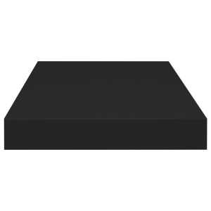 Rafturi de perete suspendate, 2 buc., negru, 50x23x3,8 cm, MDF - Img 5