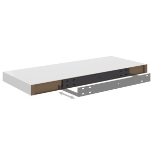 Rafturi de perete suspendate, 4 buc., alb, 60x23,5x3,8 cm, MDF - Img 6