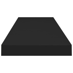 Rafturi de perete suspendate 4 buc., negru, 90x23,5x3,8 cm, MDF - Img 5