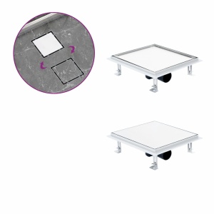 Rigolă de duș capac plat gresie 2-in-1 25x25 cm oțel inoxidabil