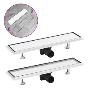 Rigolă de duș cu capac 2-in-1, 53 x 14 cm, oțel inoxidabil