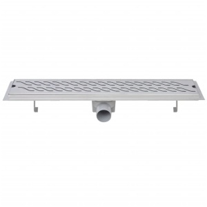 Rigolă duș liniară, model ondulat, oțel inoxidabil, 630x140 mm - Img 8