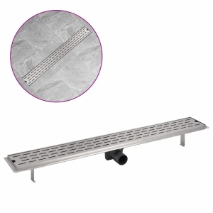 Rigolă liniară pentru duș, oțel inoxidabil, 930 x 140 mm - Img 2