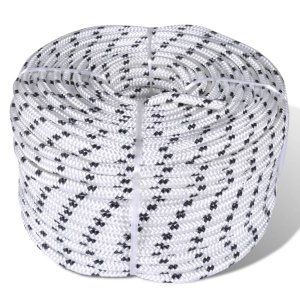 Rolă frânghie impletită parâmă barcă, poliester, 6 mm x 50 m