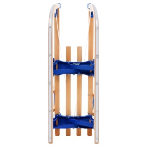 Sanie pliabilă pentru zăpadă cu spătar, lemn, 110 cm - Img 9