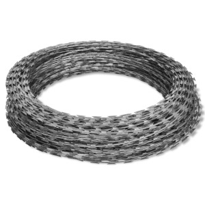 Sârmă ghimpată din oțel galvanizat NATO BTO-22 Concertina, 150 m - Img 3