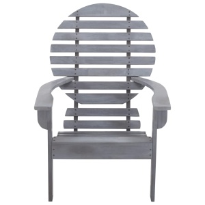 Scaun Adirondack, gri, lemn masiv de acacia - Img 2