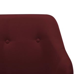 Scaun balansoar, roșu vin, material textil - Img 6