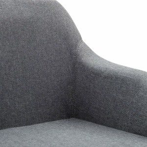 Scaun de birou pivotant, gri deschis, material textil - Img 6